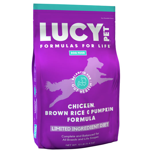 チキン・ブラウンライス&パンプキン ドライドッグフード 12ポンド(5.45kg)